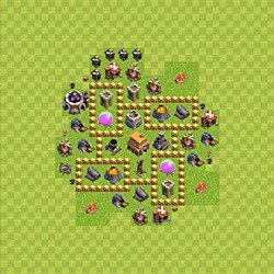 Base plan (layout), Town Hall Level 5 for trophies (defense) (#61)