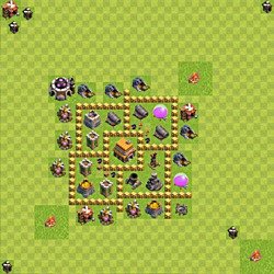 Base plan (layout), Town Hall Level 5 for trophies (defense) (#75)