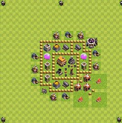 Base plan (layout), Town Hall Level 5 for trophies (defense) (#76)