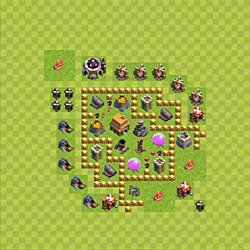 Base plan (layout), Town Hall Level 5 for trophies (defense) (#77)