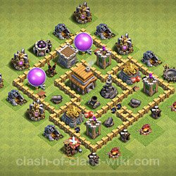 Base plan (layout), Town Hall Level 5 for trophies (defense) (#85)