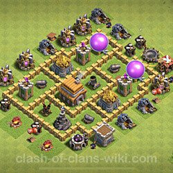 Base plan (layout), Town Hall Level 5 for trophies (defense) (#86)