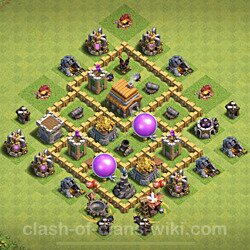 Base plan (layout), Town Hall Level 5 for trophies (defense) (#87)