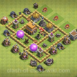Base plan (layout), Town Hall Level 5 for trophies (defense) (#90)