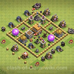 Base plan (layout), Town Hall Level 5 for trophies (defense) (#91)
