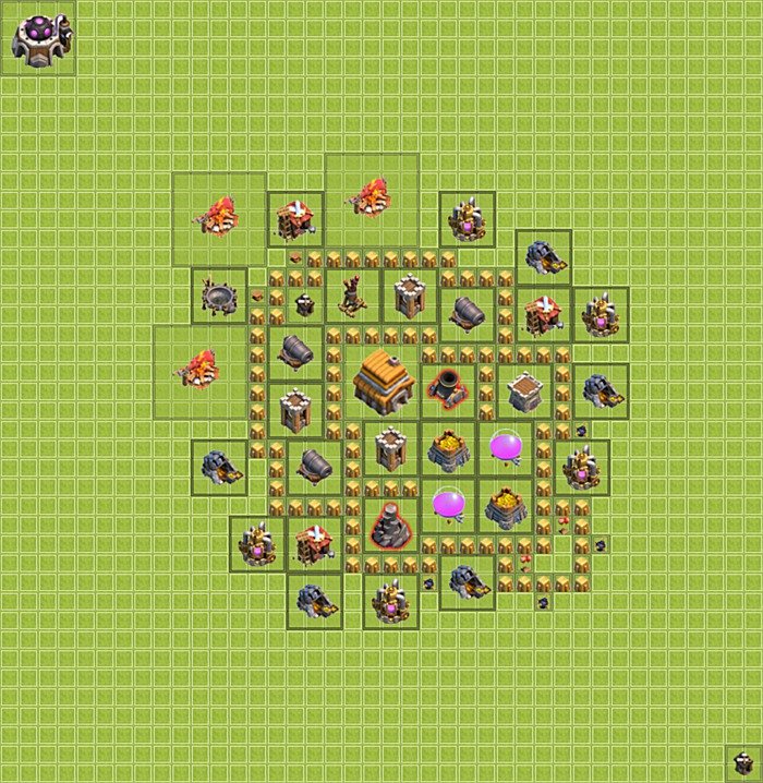 TH5 Trophy Base Plan, Town Hall 5 Base Design, #17