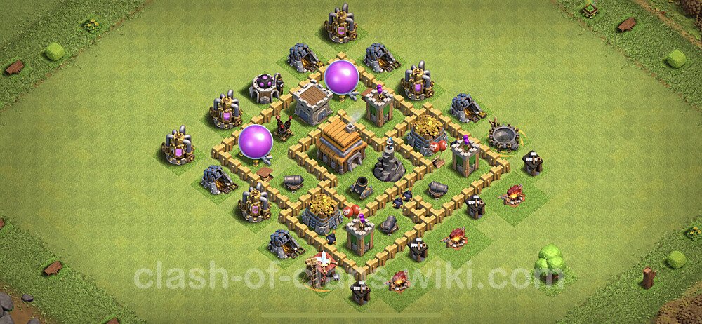 Full Upgrade TH5 Base Plan with Link, Hybrid, Copy Town Hall 5 Max Levels Design, #85