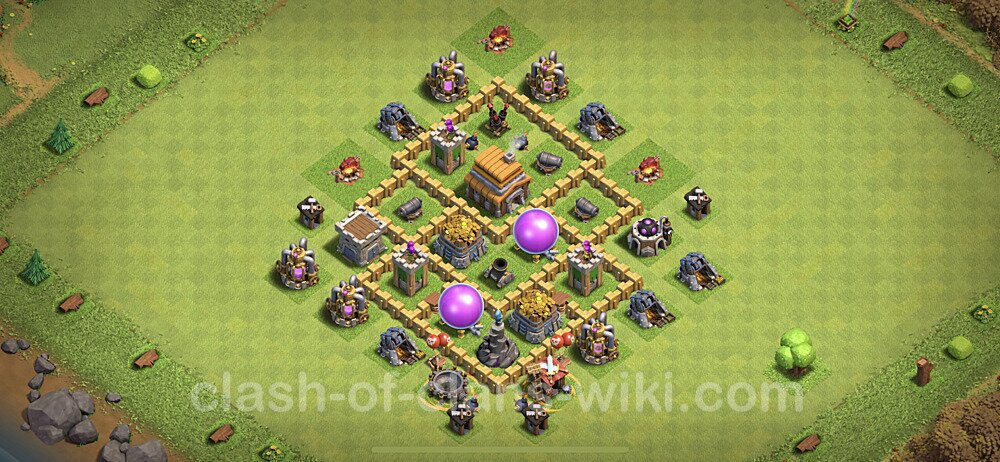 Top TH5 Unbeatable Anti Loot Base Plan with Link, Hybrid, Copy Town Hall 5 Base Design, #87