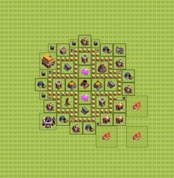 Base plan (layout), Town Hall Level 5 for farming (#6)