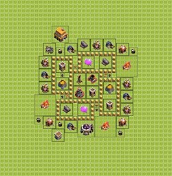 Base plan (layout), Town Hall Level 5 for farming (#7)
