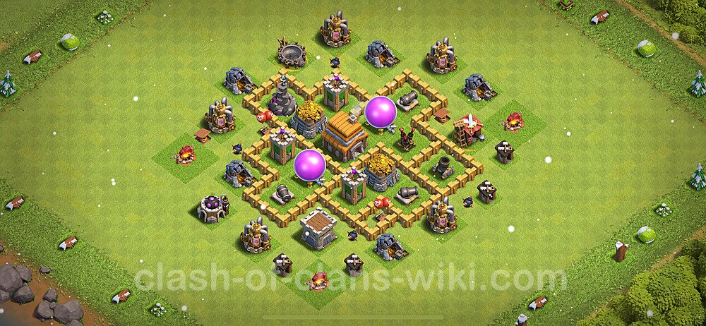 Base plan TH5 (design / layout) with Link, Anti Everything for Farming 2024, #1096