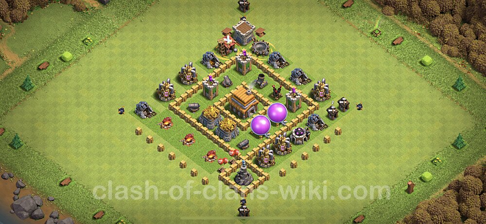 Base plan TH5 Max Levels with Link, Hybrid for Farming, #267