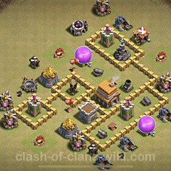 Base plan (layout), Town Hall Level 5 for clan wars (#32)