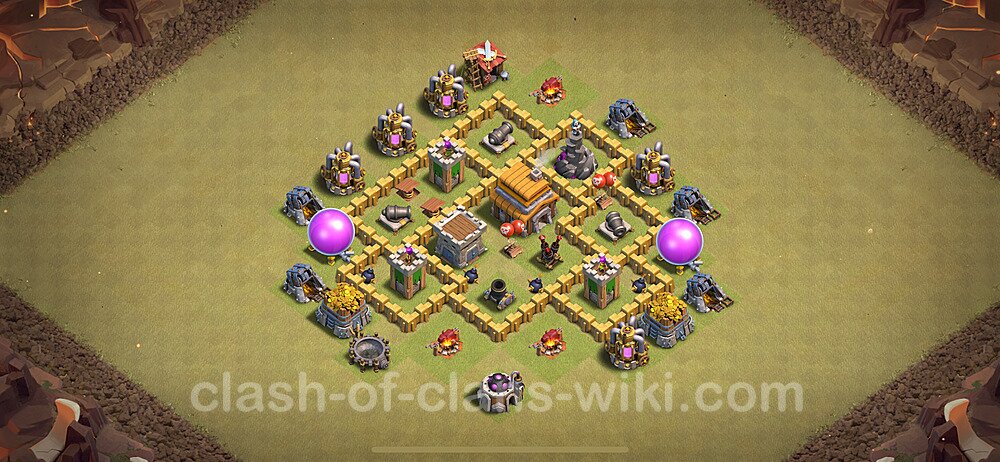 Die Anti 3 Sterne Clan War Base RH5 + Link, Anti Alles 2024 - COC Rathaus Level 5 Kriegsbase (CK / CW), #1719