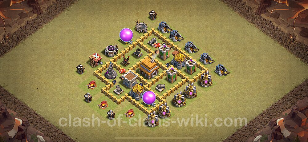 Die Clan War Base RH5 + Link 2024 - COC Rathaus Level 5 Kriegsbase (CK / CW), #1720