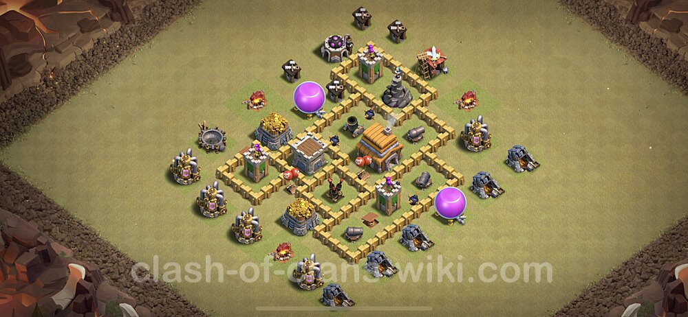 Die Maximal Clan War Base RH5 + Link, Anti Alles - COC Rathaus Level 5 Kriegsbase (CK / CW), #35