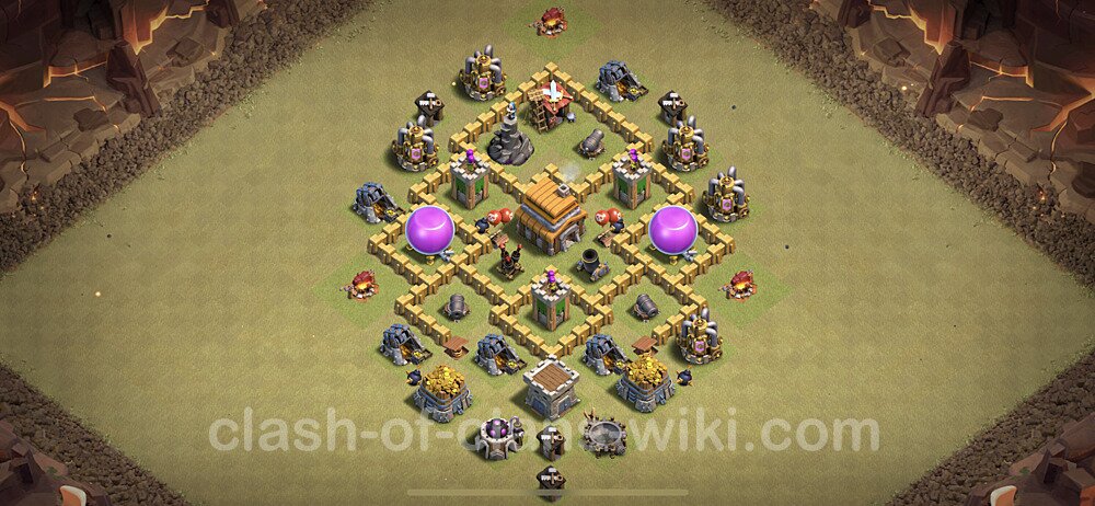 Die Anti 2 Sterne Clan War Base RH5 + Link, Anti Alles - COC Rathaus Level 5 Kriegsbase (CK / CW), #36
