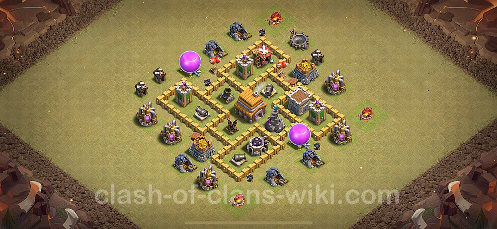 Die Anti 2 Sterne Clan War Base RH5 + Link, Anti Alles 2024 - COC Rathaus Level 5 Kriegsbase (CK / CW), #41