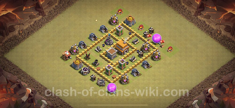 Die Anti 3 Sterne Clan War Base RH5 + Link 2024 - COC Rathaus Level 5 Kriegsbase (CK / CW), #45