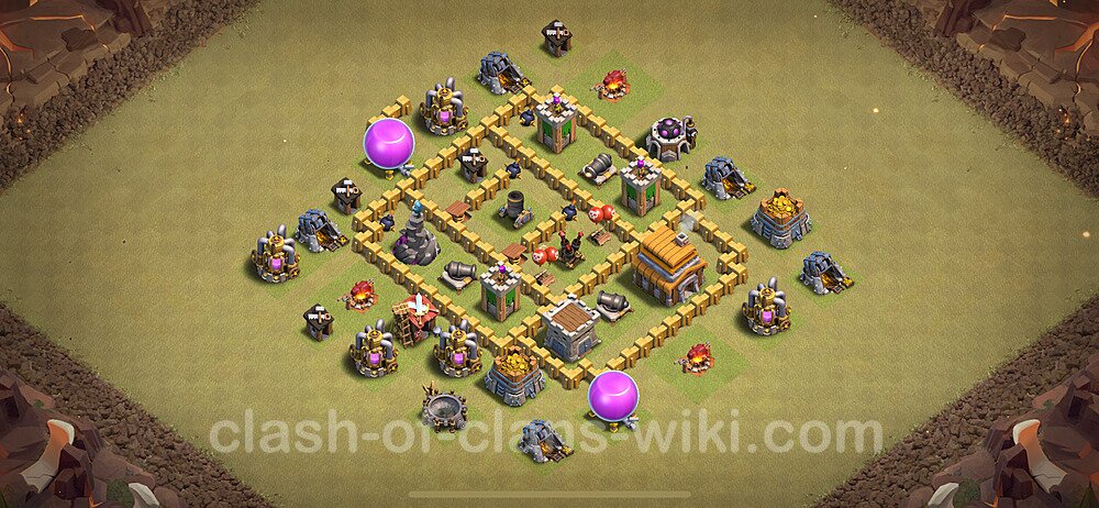Die Clan War Base RH5 + Link, Anti Air 2024 - COC Rathaus Level 5 Kriegsbase (CK / CW), #46