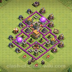 Base plan (layout), Town Hall Level 6 for trophies (defense) (#100)