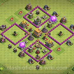 Base plan (layout), Town Hall Level 6 for trophies (defense) (#101)