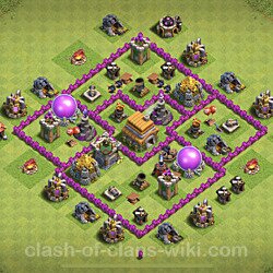Base plan (layout), Town Hall Level 6 for trophies (defense) (#103)