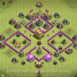 Base plan (layout), Town Hall Level 6 for trophies (defense) (#301)