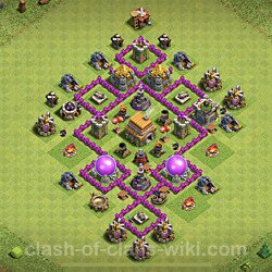 Base plan (layout), Town Hall Level 6 for trophies (defense) (#304)