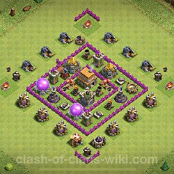 Base plan (layout), Town Hall Level 6 for trophies (defense) (#307)