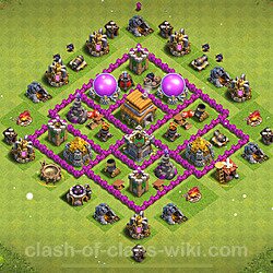 Base plan (layout), Town Hall Level 6 for trophies (defense) (#309)