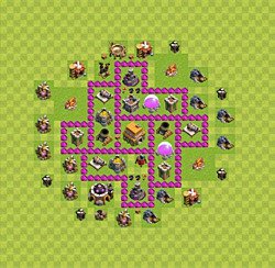 Base plan (layout), Town Hall Level 6 for trophies (defense) (#35)