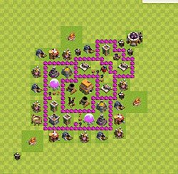 Base plan (layout), Town Hall Level 6 for trophies (defense) (#36)