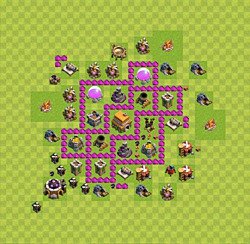 Base plan (layout), Town Hall Level 6 for trophies (defense) (#39)