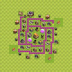 Base plan (layout), Town Hall Level 6 for trophies (defense) (#49)