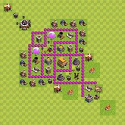 Base plan (layout), Town Hall Level 6 for trophies (defense) (#55)
