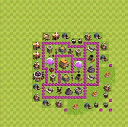 Base plan (layout), Town Hall Level 6 for trophies (defense) (#58)