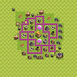 Base plan (layout), Town Hall Level 6 for trophies (defense) (#64)