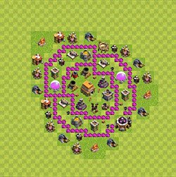 Base plan (layout), Town Hall Level 6 for trophies (defense) (#67)