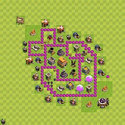 Base plan (layout), Town Hall Level 6 for trophies (defense) (#68)