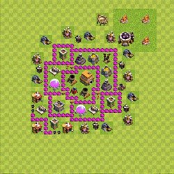 Base plan (layout), Town Hall Level 6 for trophies (defense) (#72)