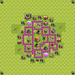 Base plan (layout), Town Hall Level 6 for trophies (defense) (#84)