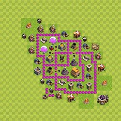 Base plan (layout), Town Hall Level 6 for trophies (defense) (#86)