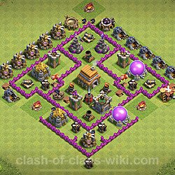Base plan (layout), Town Hall Level 6 for trophies (defense) (#94)