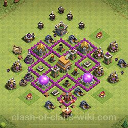 Base plan (layout), Town Hall Level 6 for trophies (defense) (#95)