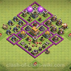 Base plan (layout), Town Hall Level 6 for trophies (defense) (#98)
