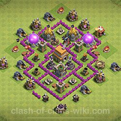 Base plan (layout), Town Hall Level 6 for trophies (defense) (#99)