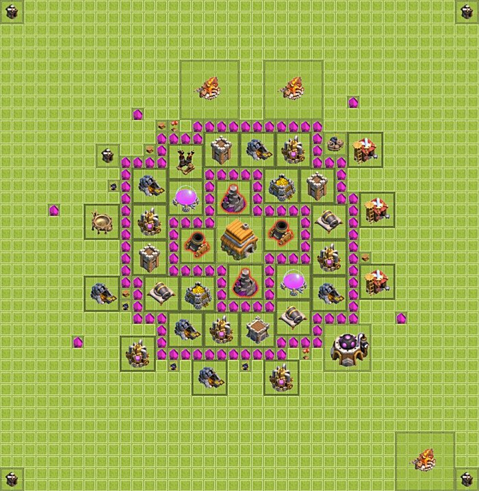 Clash of Clans Trophy Base Th 6