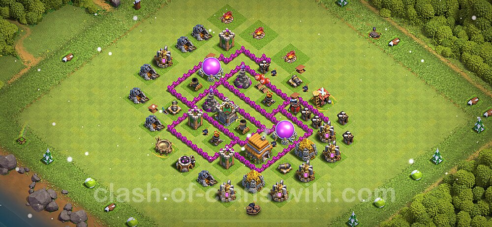 Anti Everything TH6 Base Plan with Link, Copy Town Hall 6 Design 2024, #1187