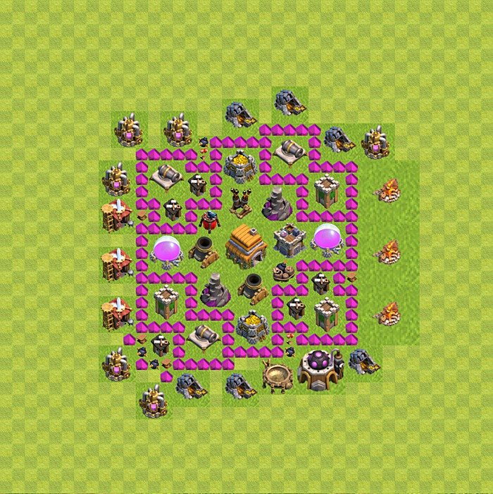 TH6 Trophy Base Plan, Town Hall 6 Base Design, #89